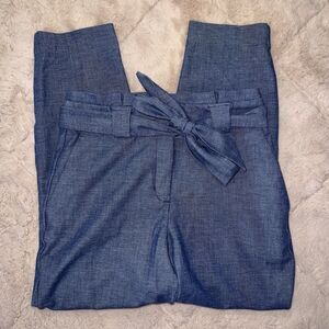 Express dress pants blue belted casual ankle pants women’s size 4s